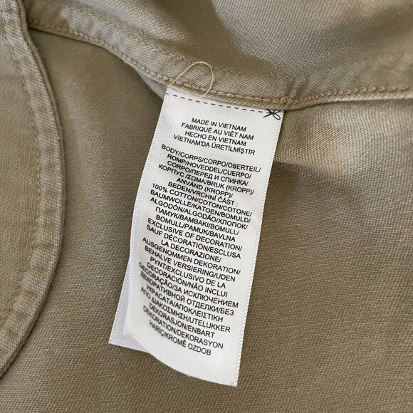 Ralph Lauren Girls Shirt Dress Cotton Khaki Size 8 Button Front - Picture 5 of 7